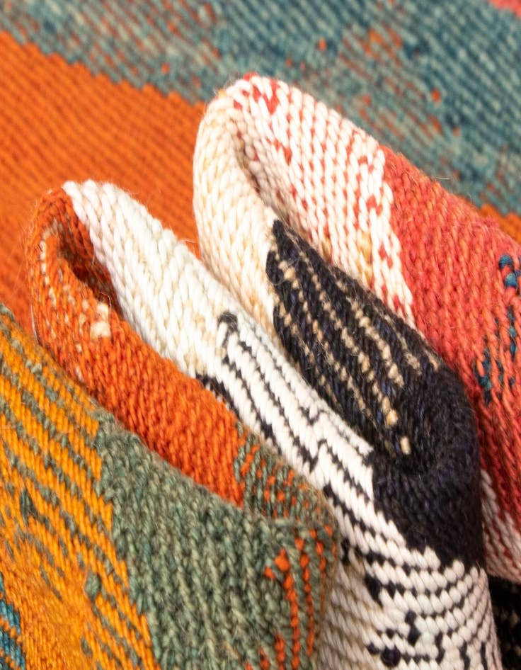 Detail image of  4' 10 x 6' Jajim Wool Rug