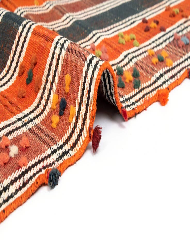 Detail image of  4' 9 x 7' Jajim Wool Rug