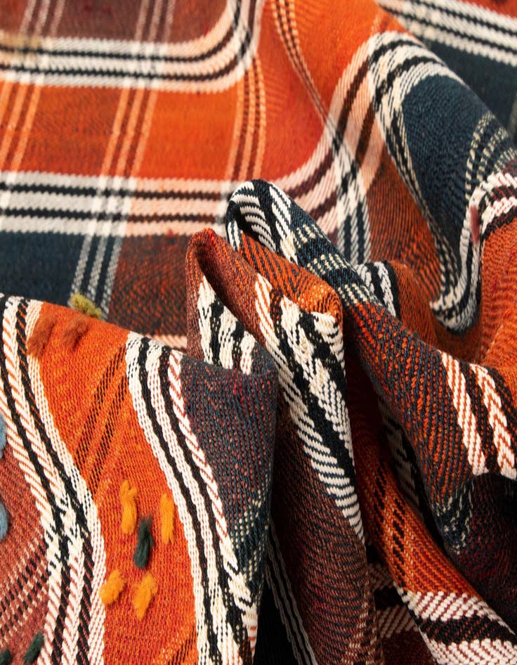 Detail image of  4' 9 x 7' Jajim Wool Rug