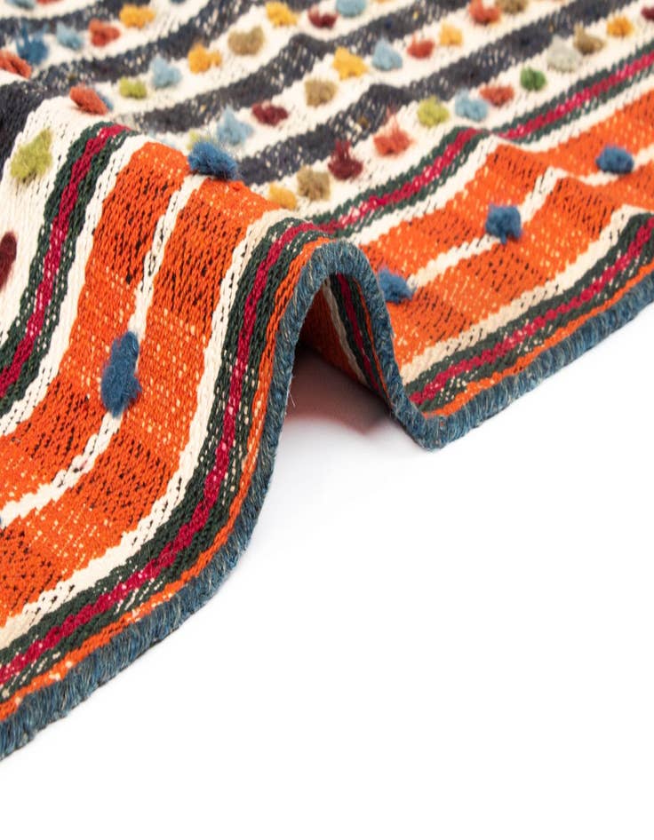 Detail image of  4' 9 x 7' 3 Jajim Wool Rug