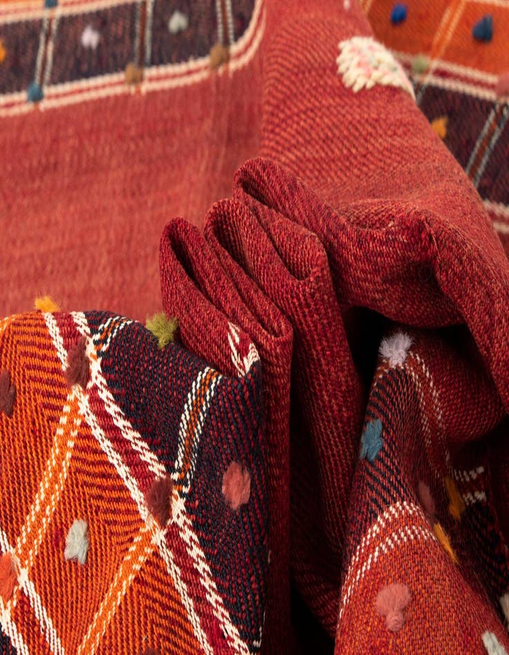 Detail image of  4' 10 x 8' 8 Jajim Wool Rug