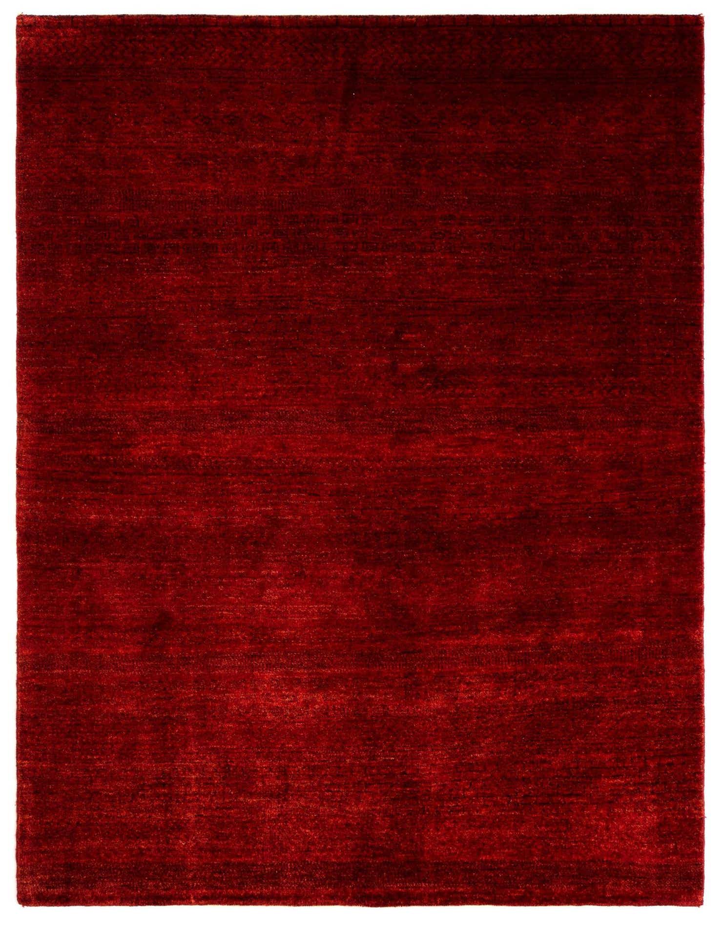 A 4x6 rectangular Juma Persian rug in rich red, handmade from 100% wool with a medium pile.