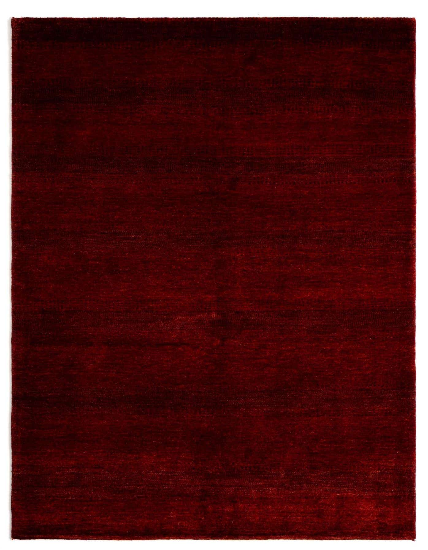 A 4x6 rectangular Juma Persian rug in deep red, handmade from 100% wool with a medium pile.