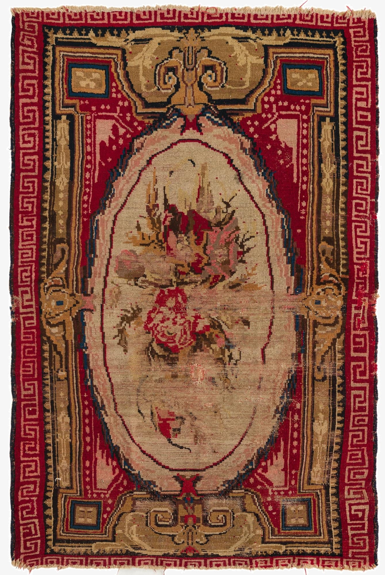  3' 9 x 5' 9  Hand Knotted Karabakh Persian Wool Rug