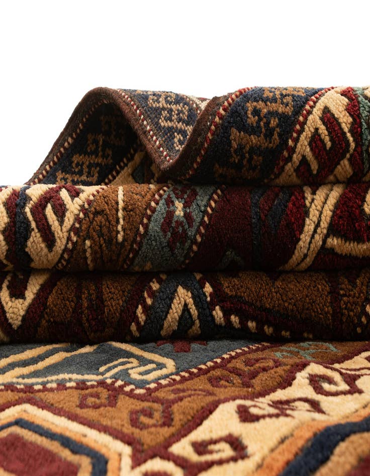 Detail image of  4' 9 x 7' 2  Hand Knotted Kars Wool Rug