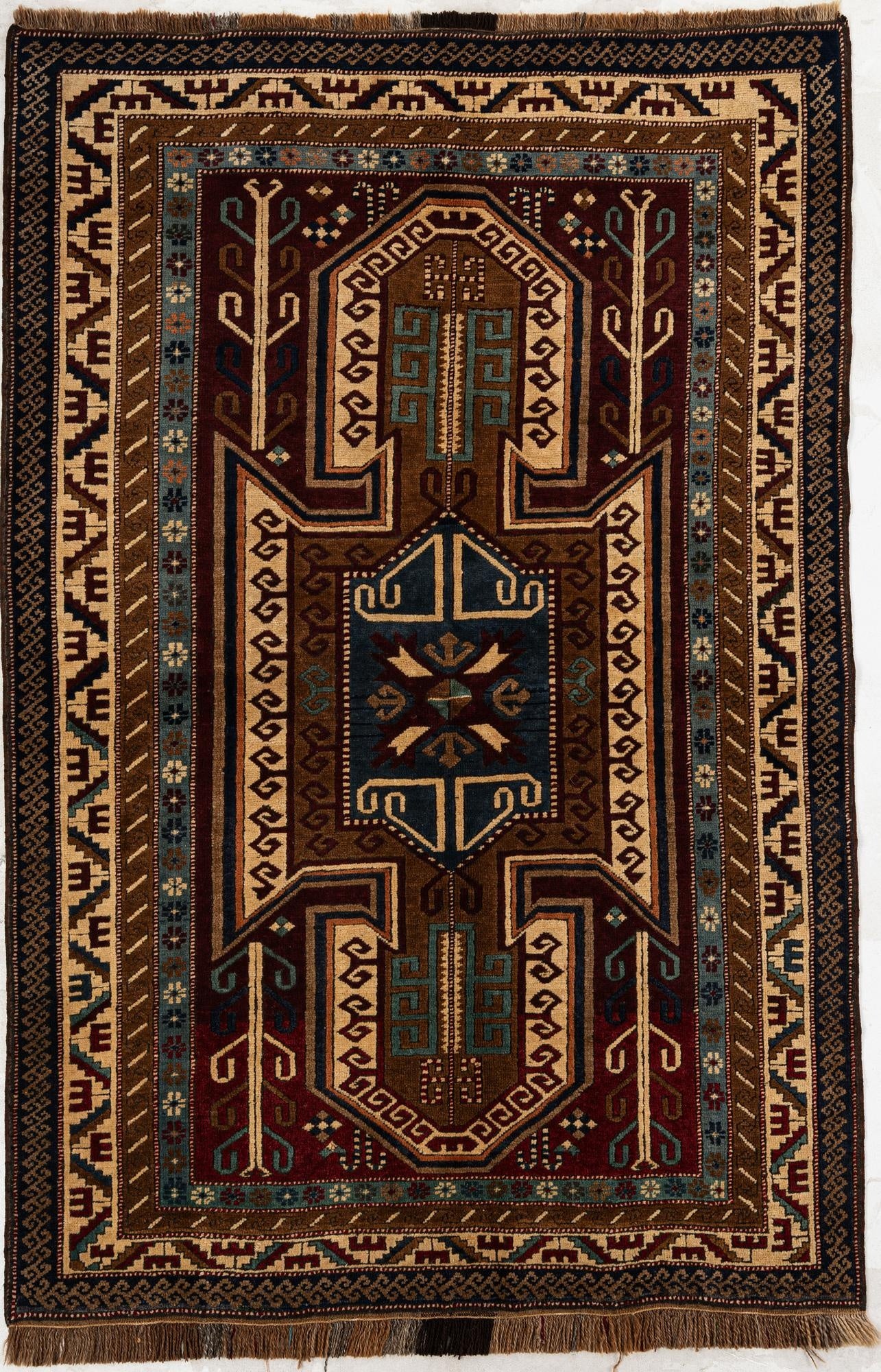  4' 9 x 7' 2  Hand Knotted Kars Wool Rug