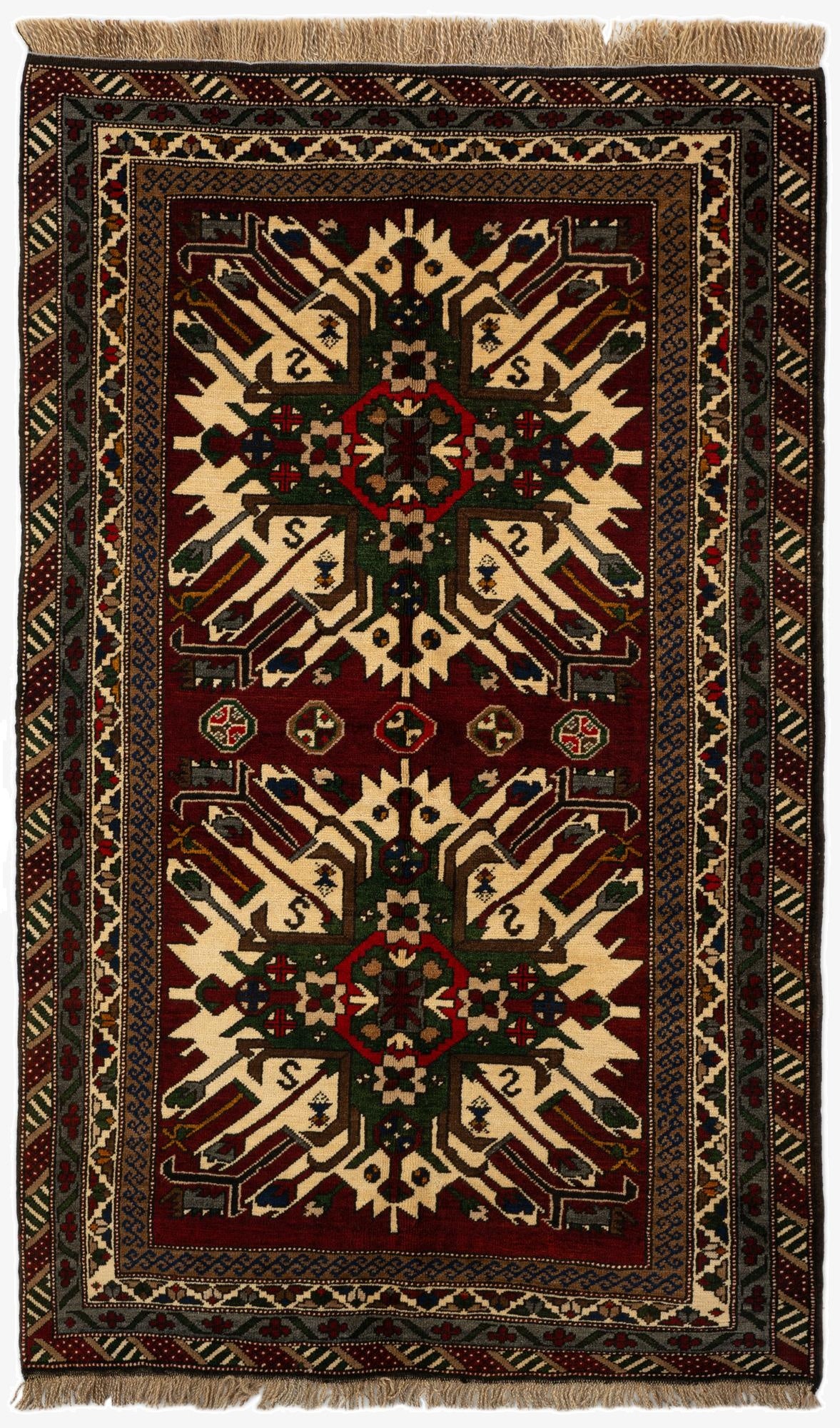  4' 2 x 6' 9  Hand Knotted Kars Wool Rug