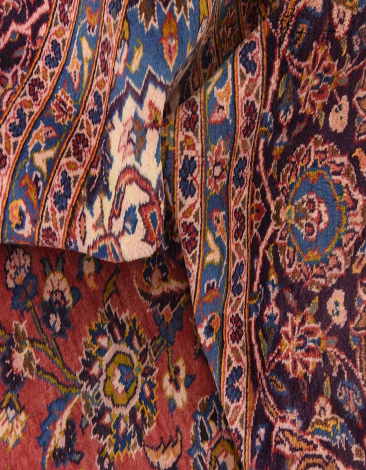 Detail image of 9' 9 x 13' 3 Hand Knotted Kashan Persian Wool Rug