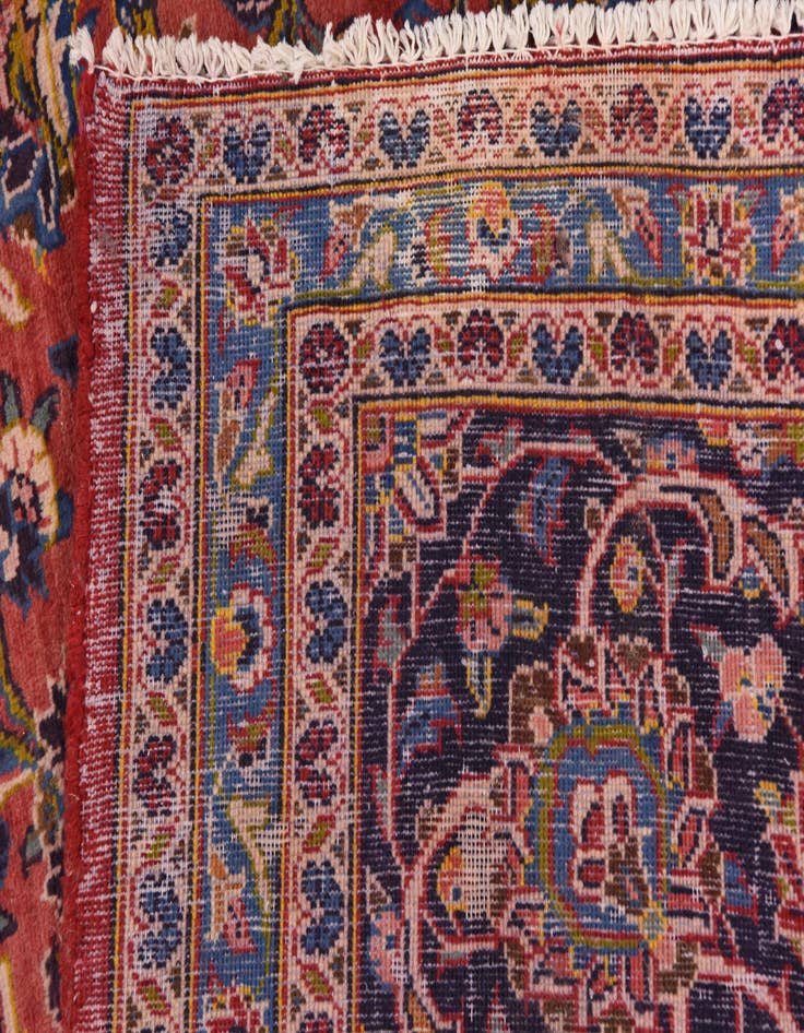 Detail image of 9' 9 x 13' 3 Hand Knotted Kashan Persian Wool Rug