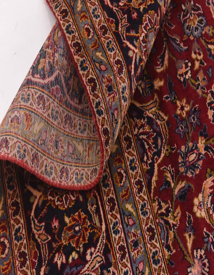 Detail image of  9' 7 x 13' 3  Hand Knotted Kashan Persian Wool Rug