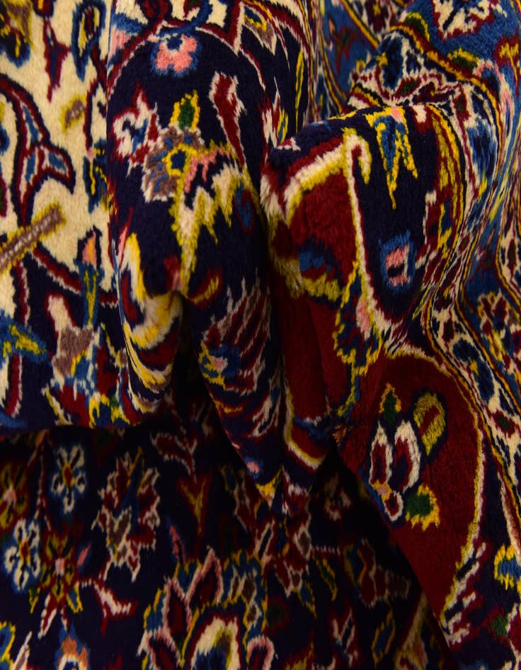 Detail image of  10' x 12' 10  Hand Knotted Kashan Persian Wool Rug