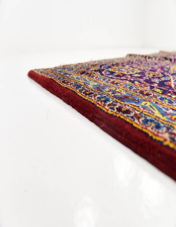 Detail image of  10' x 12' 10  Hand Knotted Kashan Persian Wool Rug