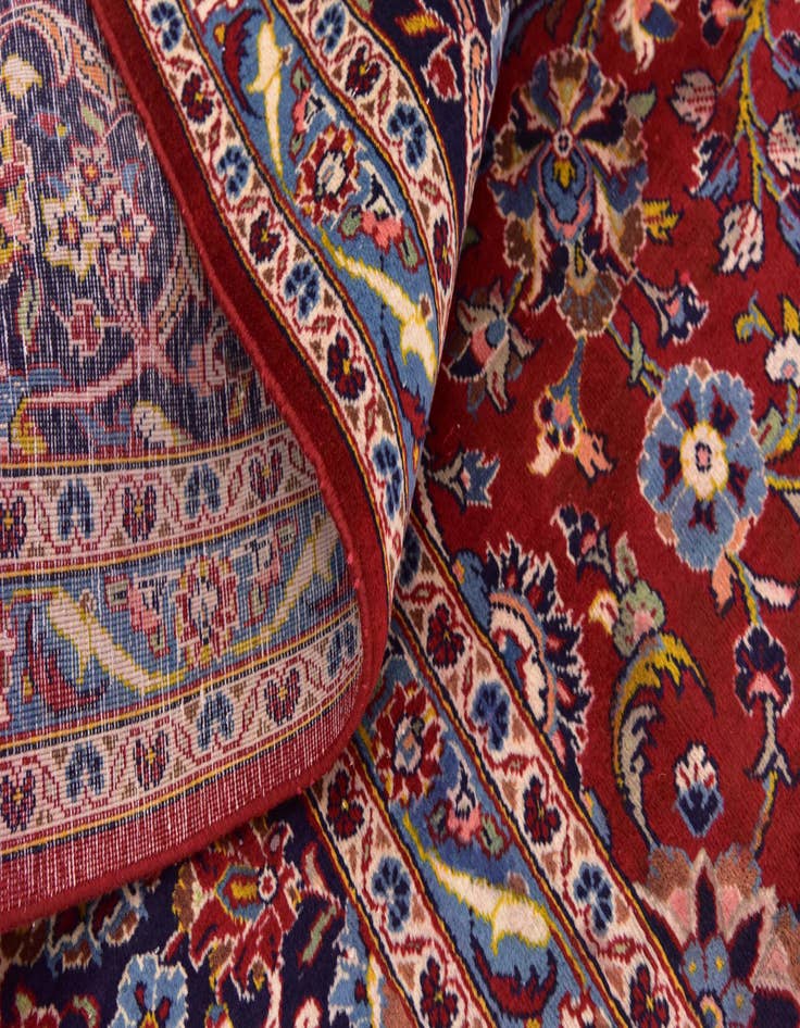 Detail image of  9' 7 x 13' 3  Hand Knotted Kashan Persian Wool Rug