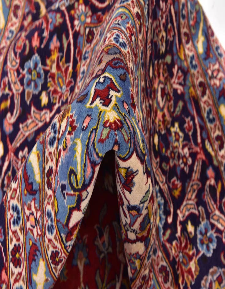 Detail image of  9' 7 x 13' 3  Hand Knotted Kashan Persian Wool Rug