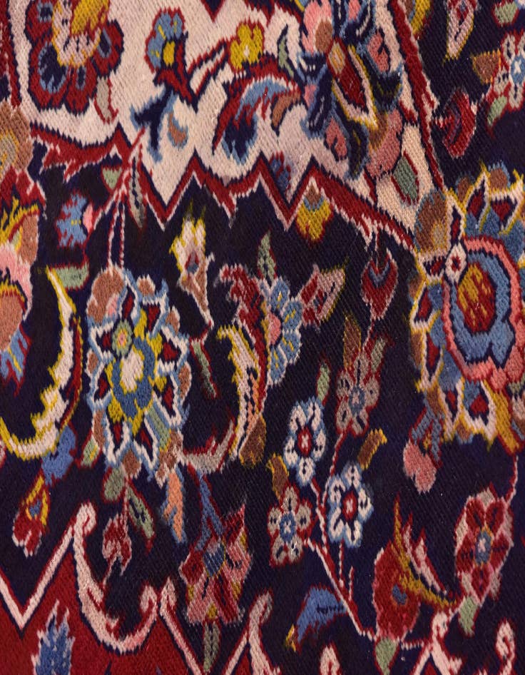 Detail image of  9' 7 x 13' 3  Hand Knotted Kashan Persian Wool Rug