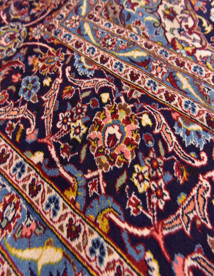 Detail image of  9' 7 x 13' 3  Hand Knotted Kashan Persian Wool Rug