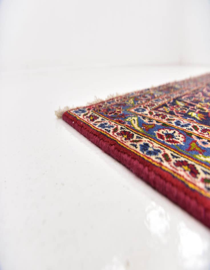 Detail image of  8' x 11' 7  Hand Knotted Kashan Persian Wool Rug