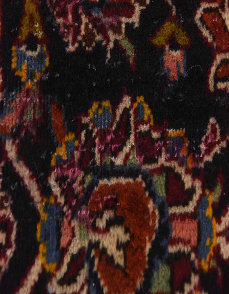 Detail image of  9' 9 x 13'  Hand Knotted Kashan Persian Wool Rug