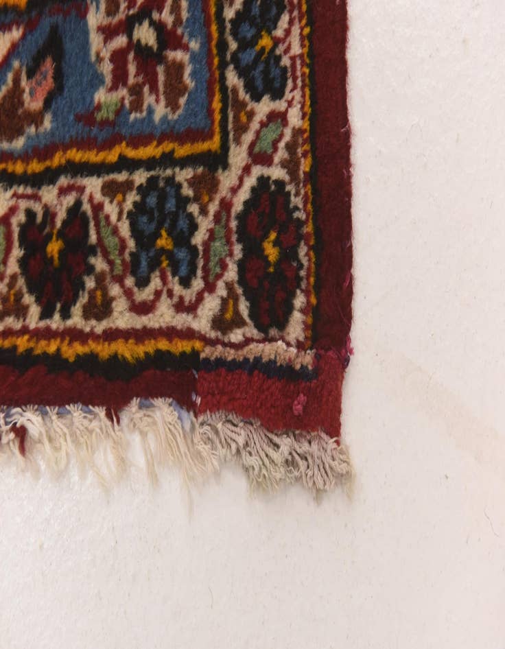 Detail image of  9' 9 x 13'  Hand Knotted Kashan Persian Wool Rug