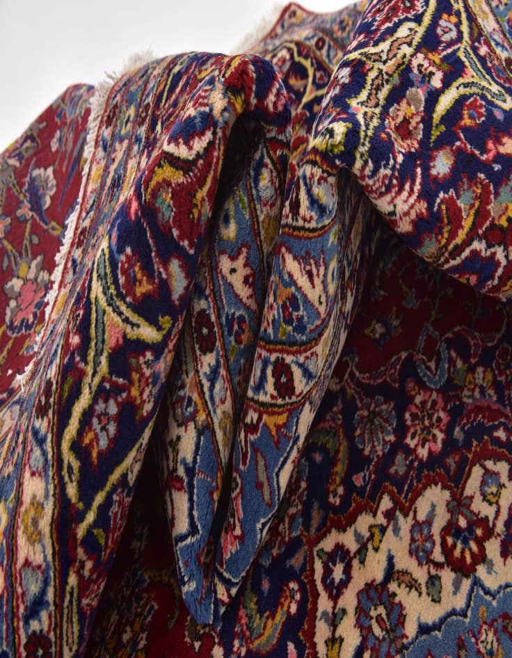 Detail image of  10' x 12' 10  Hand Knotted Kashan Persian Wool Rug