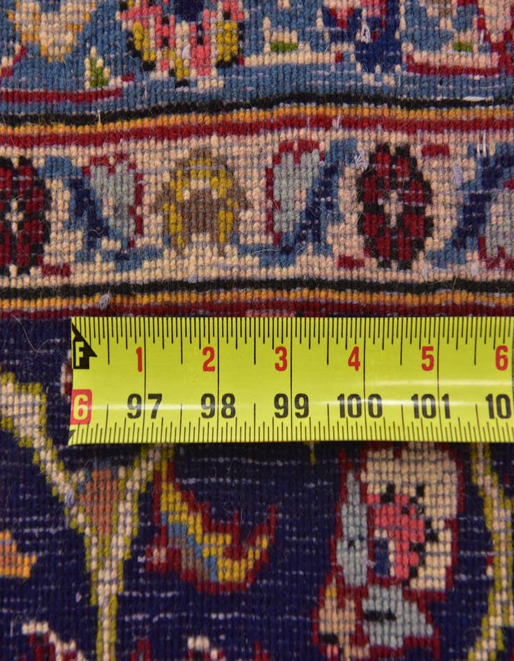 Detail image of  10' x 12' 10  Hand Knotted Kashan Persian Wool Rug