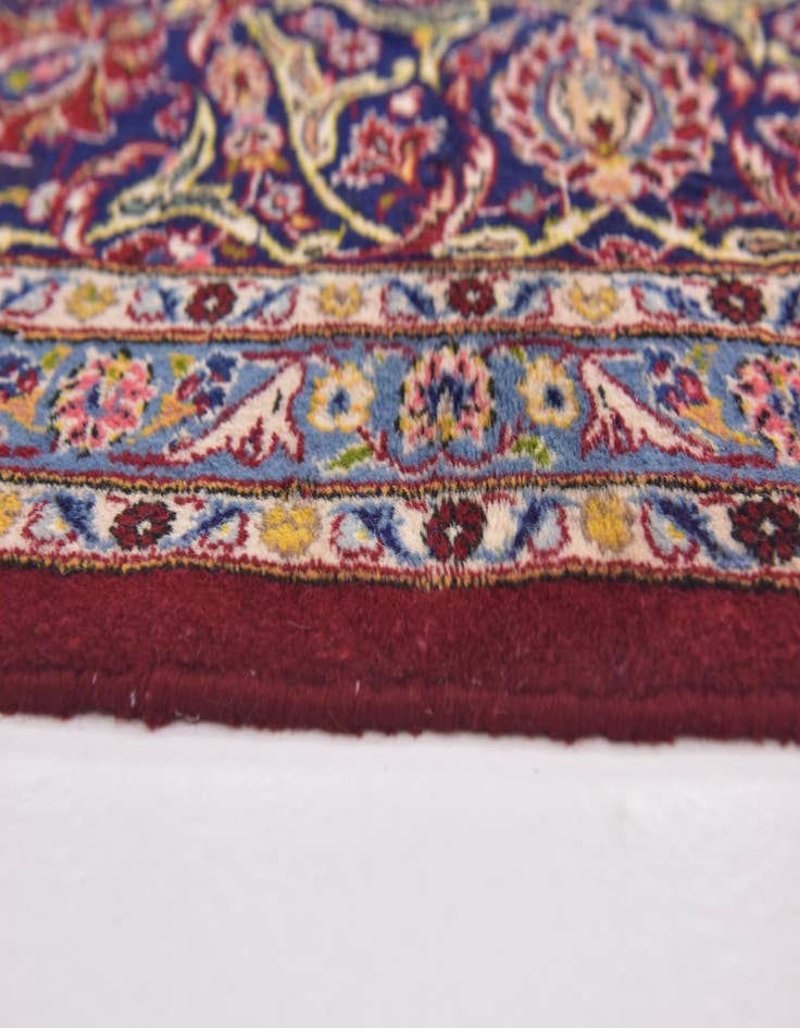 Detail image of  10' x 12' 10  Hand Knotted Kashan Persian Wool Rug