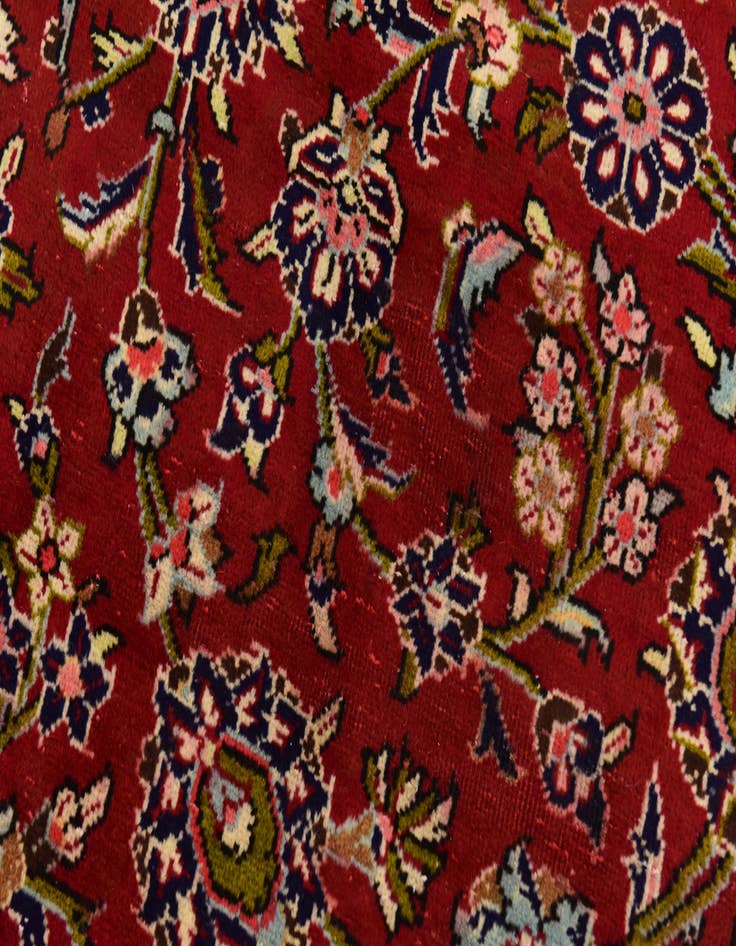 Detail image of  9' 7 x 13' 2  Hand Knotted Kashan Persian Wool Rug