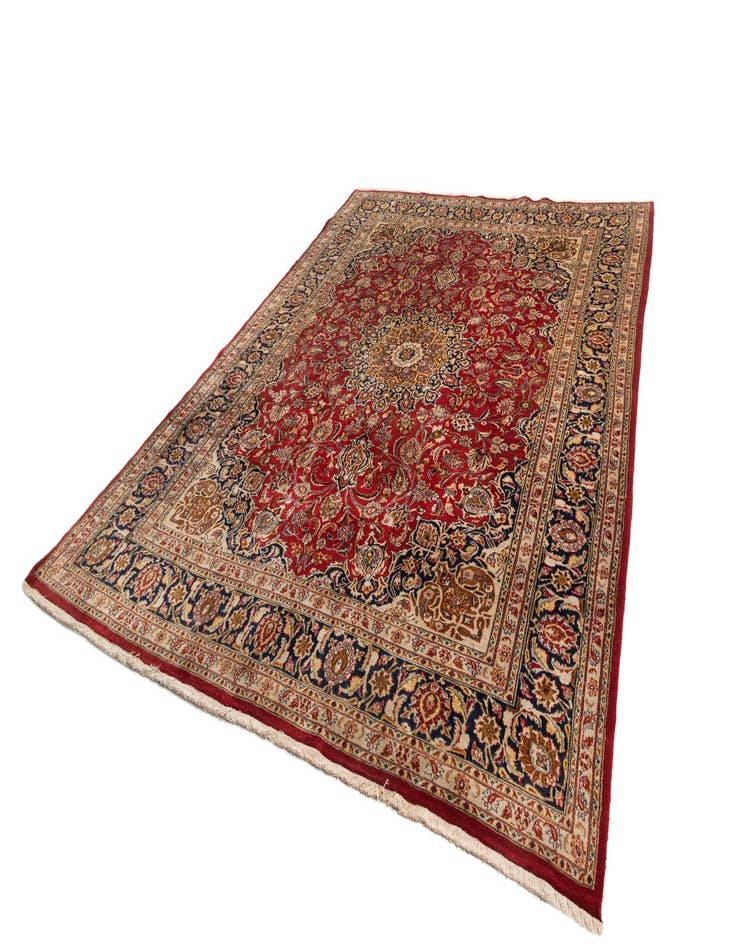 Detail image of  9' 7 x 12' 6 Kashan Wool Rug