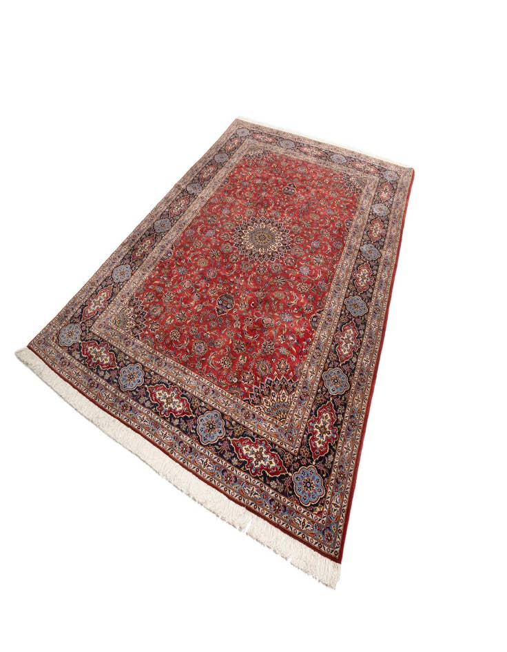 Detail image of  8' x 11' 3 Kashan Wool Rug