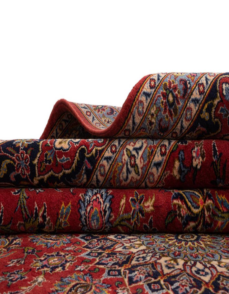 Detail image of  8' x 11' 3 Kashan Wool Rug