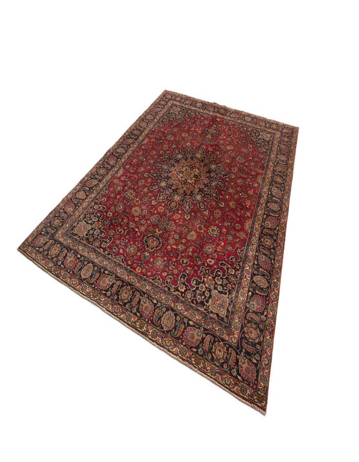 Detail image of  9' x 11' 9 Kashan Wool Rug