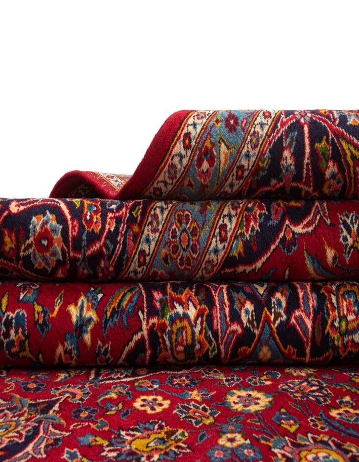 Detail image of  7' 6 x 11' 3 Kashan Wool Rug