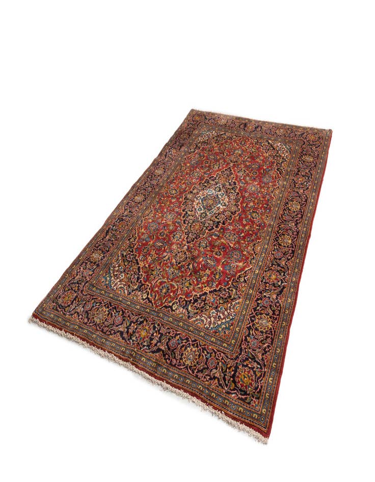 Detail image of  6' 10 x 9' 11 Kashan Wool Rug