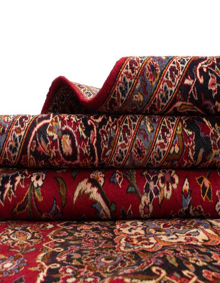 Detail image of  8' x 11' 4 Kashan Wool Rug