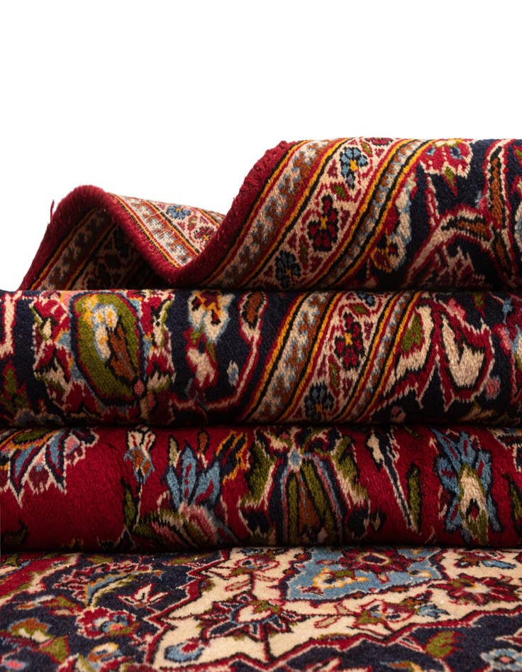 Detail image of  8' 1 x 10' 9 Kashan Wool Rug