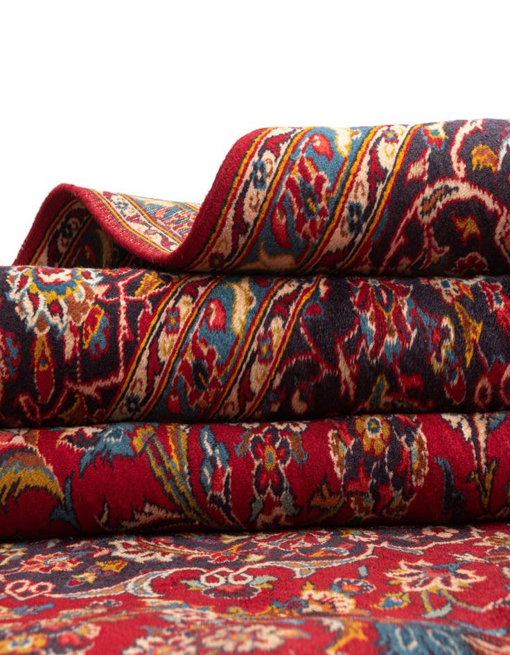 Detail image of  8' x 11' 9 Kashan Wool Rug