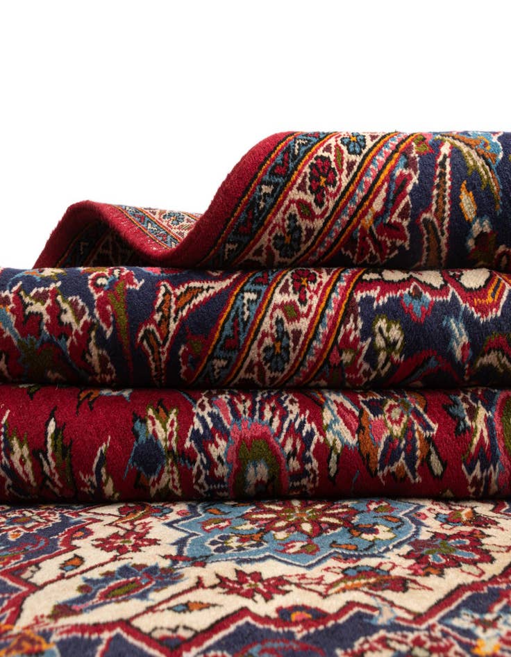 Detail image of  8' x 11' 8 Kashan Wool Rug