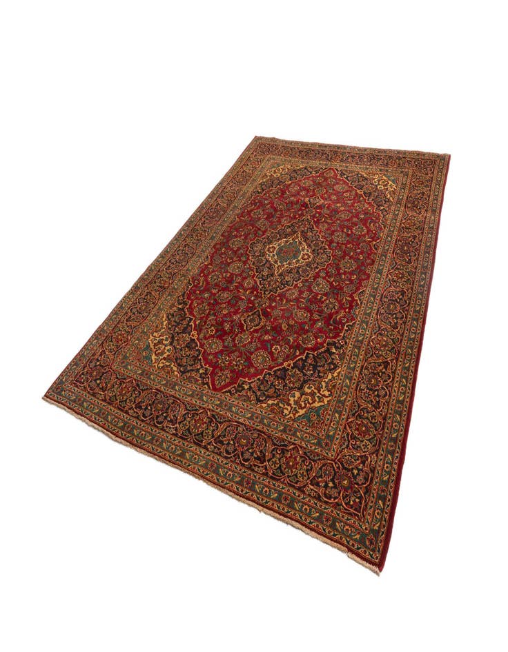 Detail image of  8' x 11' 3 Kashan Wool Rug