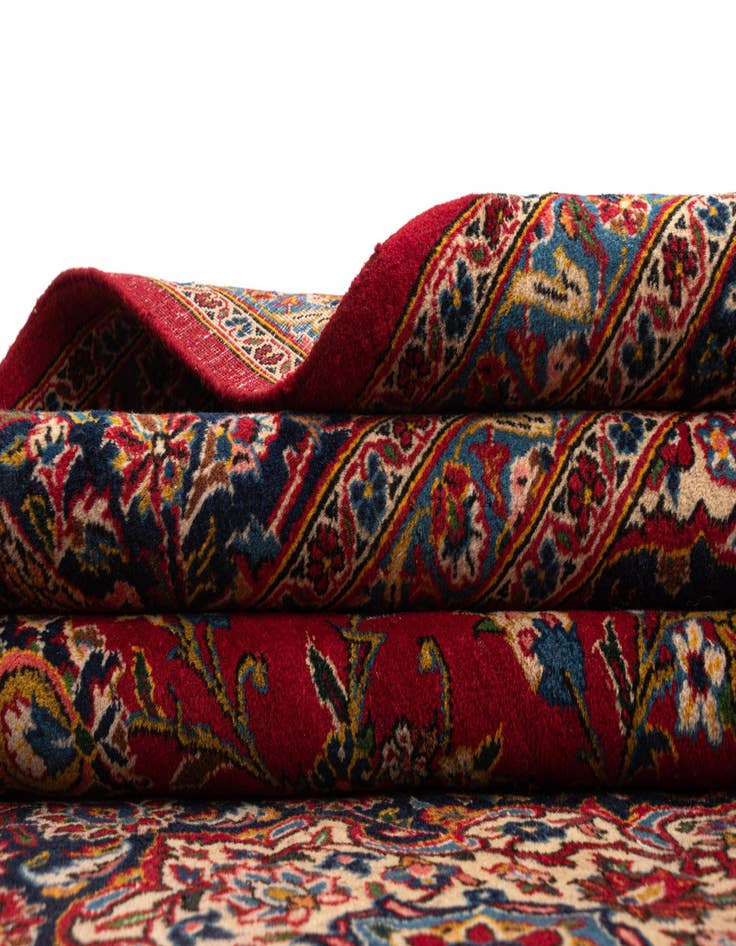 Detail image of  10' 6 x 13' 9 Kashan Wool Rug