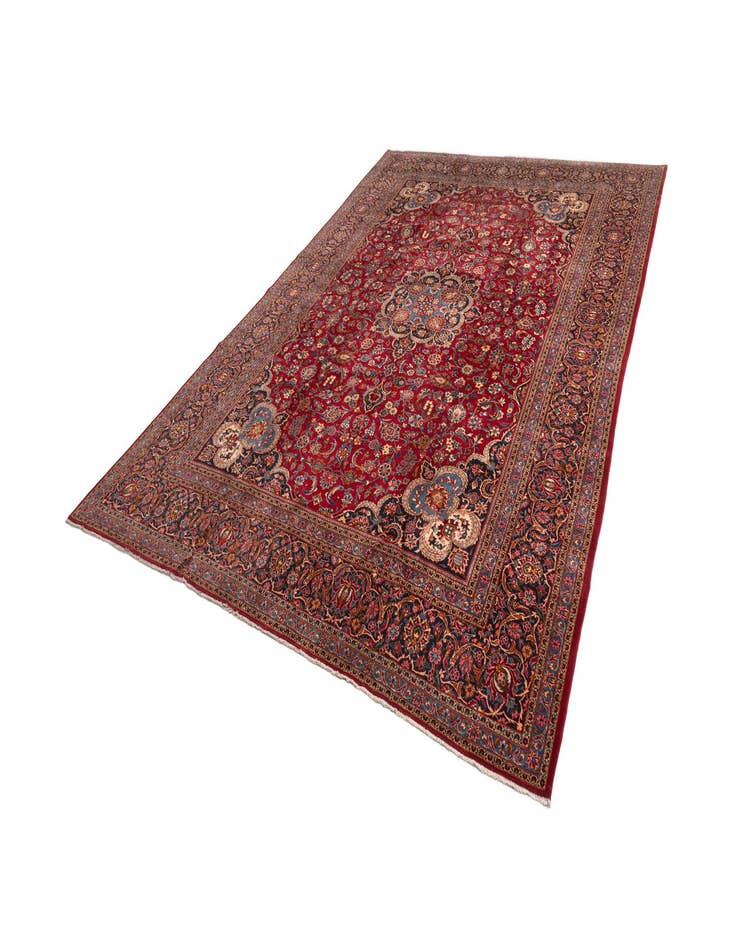 Detail image of  10' 1 x 13' 7 Kashan Wool Rug