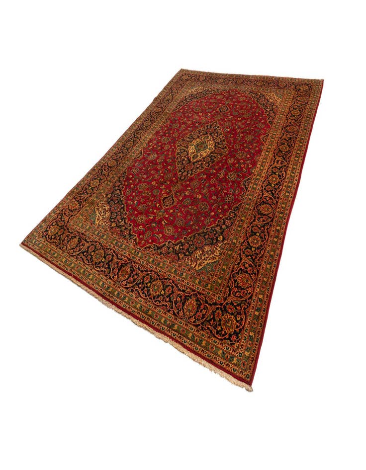 Detail image of  9' 9 x 13' 5 Kashan Wool Rug