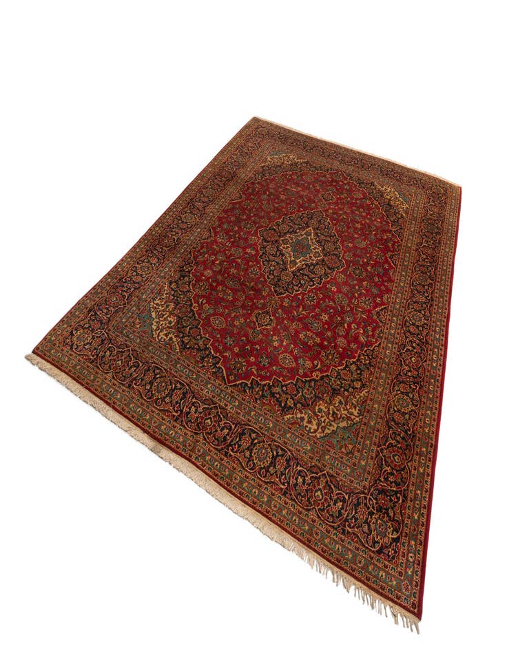 Detail image of  9' 9 x 12' 11 Kashan Wool Rug