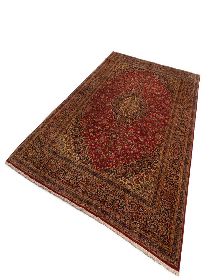 Detail image of  9' 9 x 15' 7 Kashan Wool Rug