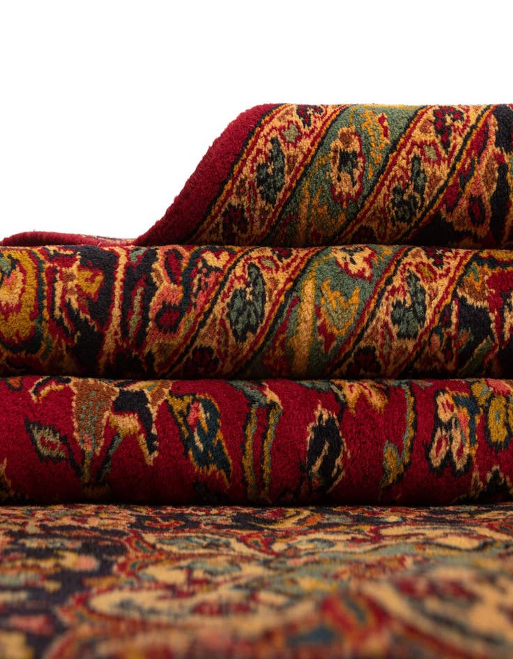 Detail image of  9' 7 x 12' 10 Kashan Wool Rug