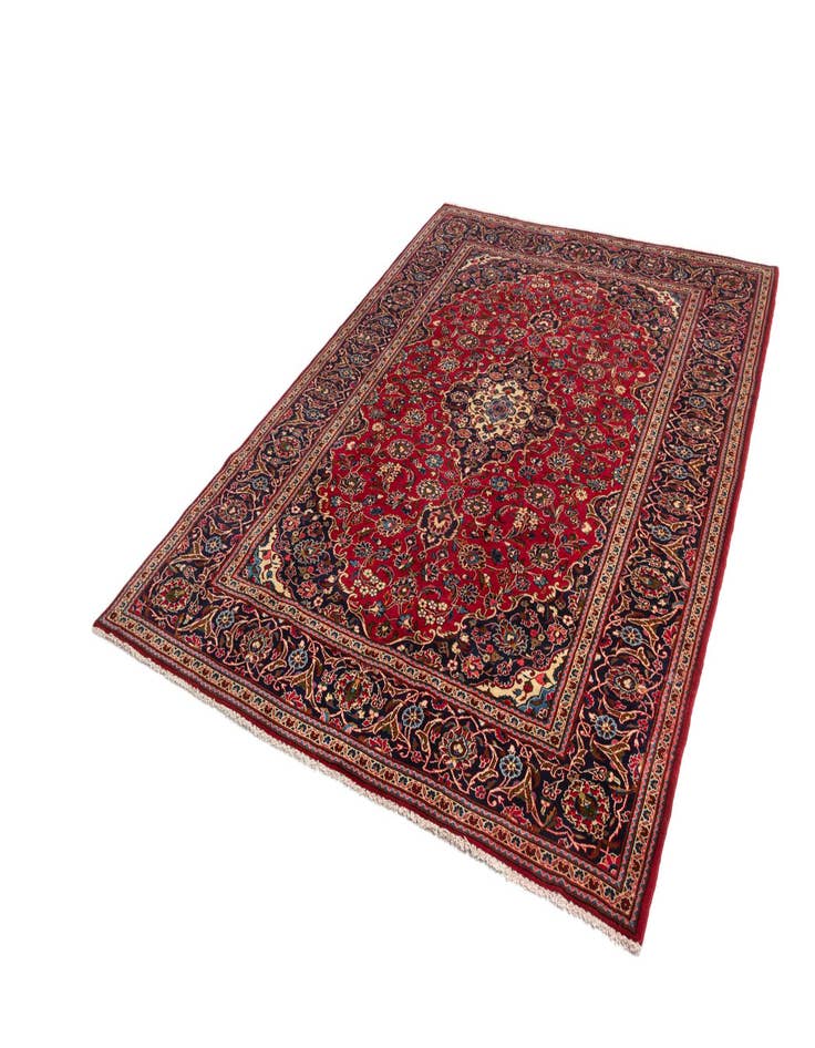 Detail image of  7' 11 x 10' 11 Kashan Wool Rug