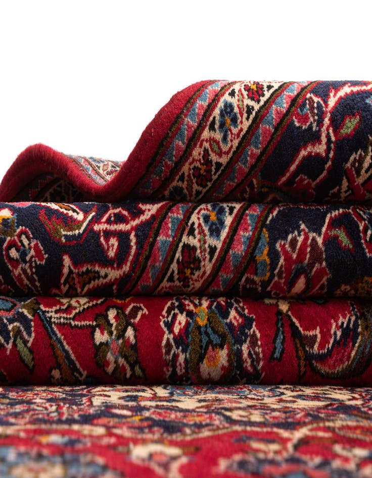 Detail image of  7' 11 x 10' 11 Kashan Wool Rug