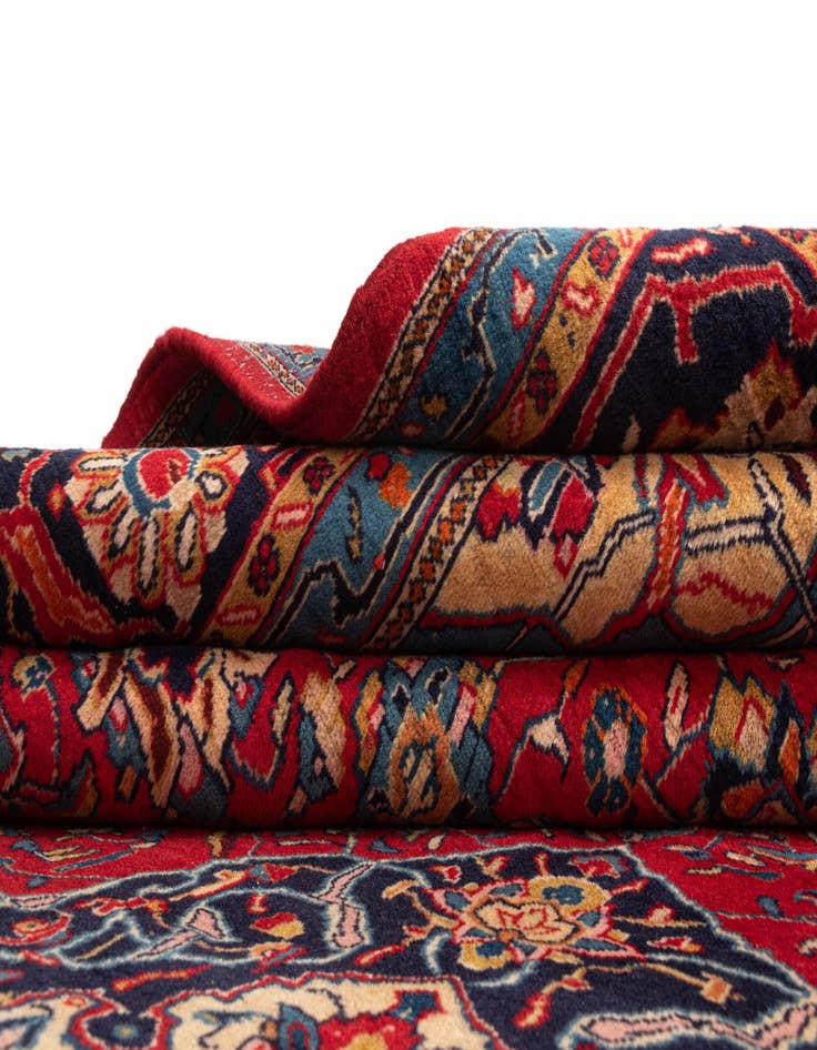 Detail image of  8' x 11' 5 Kashan Wool Rug