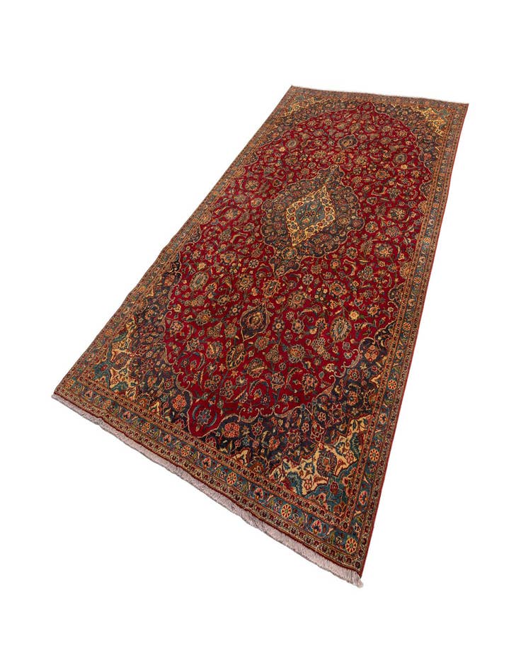 Detail image of  7' 1 x 12' 2 Kashan Wool Rug