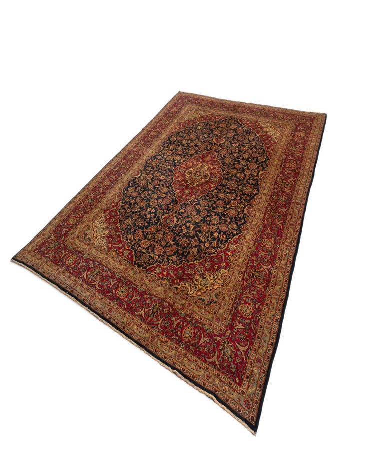 Detail image of  9' 9 x 12' 8 Kashan Wool Rug