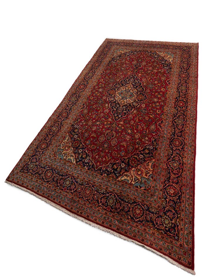 Detail image of  9' 8 x 13' 11 Kashan Wool Rug